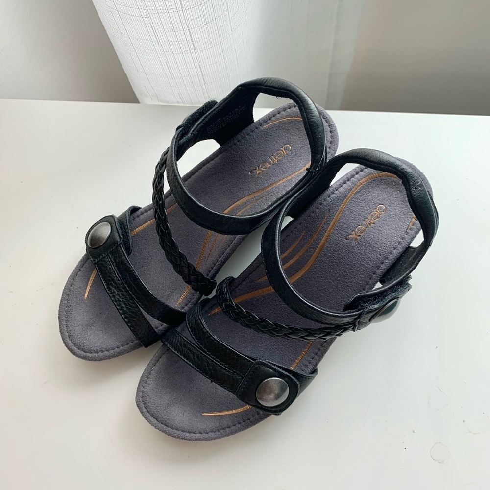 Aetrex Naya Braided Wedge Sandal